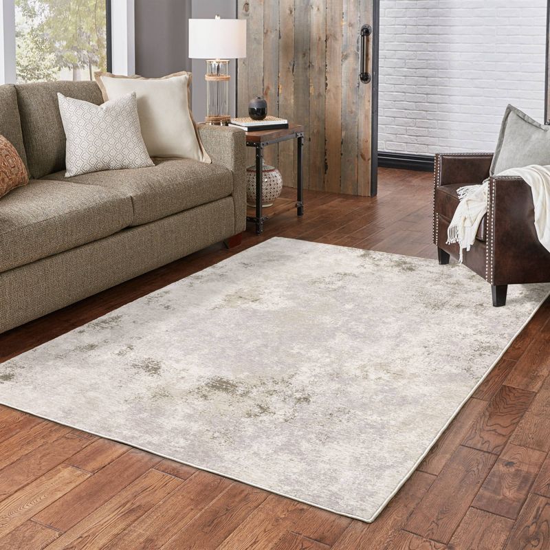 Nirvan Muted Abstract Indoor Area Rug Ivory/Beige - Captiv8e Designs, 3 of 13