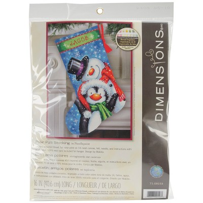 Dimensions Stocking Needlepoint Kit 16" Long-Polar Pals Stitched In Thread