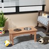 WestinTrends Elevated Pet Feeder for Cats and Dogs Puppy, Removable stainless steel eating Bowl, All Weather Resistant - 2 of 4