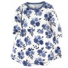 Touched by Nature Big Girls and Youth Organic Cotton Long-Sleeve Dresses 2pk, Navy Floral - 4 of 4