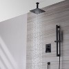 CASAINC 1-Spray Patterns with 10 Inches Ceiling Mount Dual Shower Heads with Sliding Rod in Spot Resist - 2 of 4