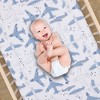 Bedtime Originals Little Aviator Airplane Baby Fitted Crib Sheet - White - 2 of 4