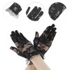 Unique Bargains Women's Lace Rose Sunblock Mittens Black 1 Pair - 2 of 4