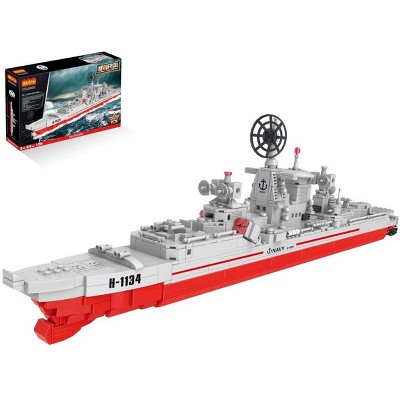 MPM MPM Kids and Adults 3D Building Blocks Toy Puzzle Set - 976pcs: "Battle Ship", Develop Motor Skills & Imagination, Safe/Non-Toxic, Ages 6+