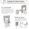 Vynxaria L-Shaped Computer Desk with Storage 2 Drawers, 2 Cabinets, 11 Open Shelves and Power Outlet, Sturdy MDF Desk - 4 of 4
