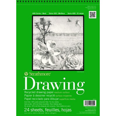 Strathmore 400 Series Recycled Drawing Pad, 11 x 14 Inches, 80 lb, 24 Sheets