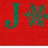 HomeRoots 17" X 29" Red And Green Christmas Outdoor Coir Door Mat - 4 of 4