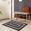 Washable Modern Braided Printed Rug Non Slip Low Pile Rug Soft Contemporary Throw Floor Cover Foldable Indoor Carpet for Living Room Bedroom - 2 of 4