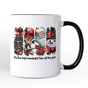 It's the Most Wonderful Time of The Year Mug, Reindeer, Santa, Snowman Vintage Gift (Non-Custom Only)| OrnametallyYou - 1 of 4