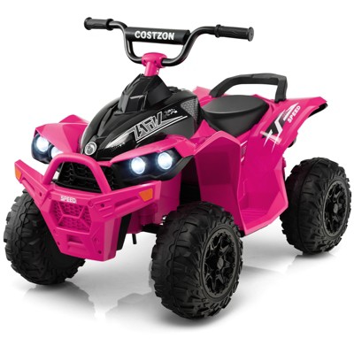 Infans 12V Battery Powered Kids Ride On ATV Electric 4-Wheeler Quad Car w/ MP3 & Light