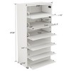 MOEPISY Mirror Shoe Cabinet With 6 Flip Drawers, Mirror Shoe Rack Organizer Store Ample Shoes - 2 of 4