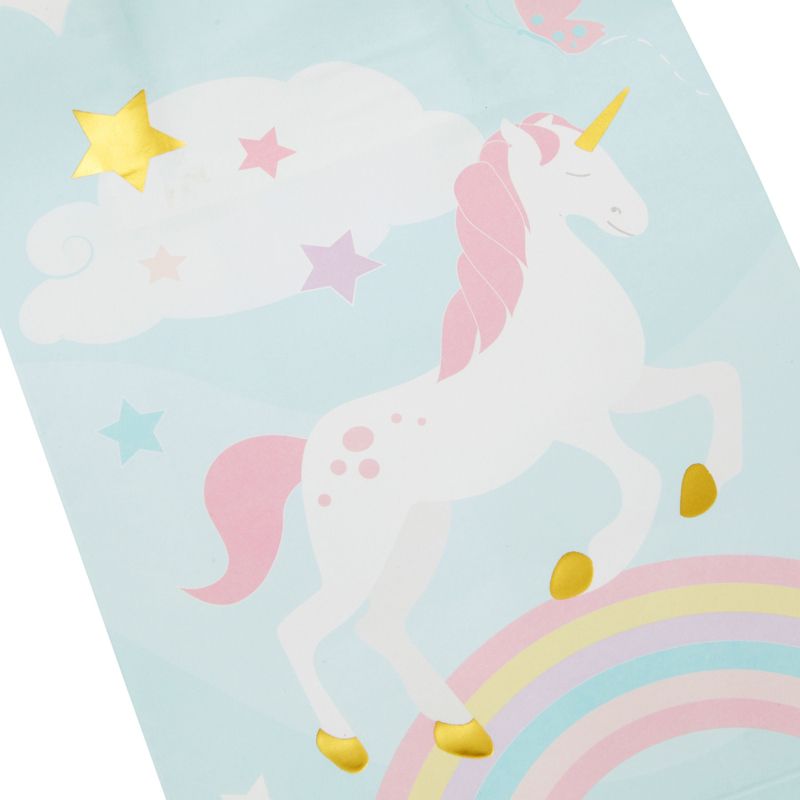 Blue Panda 24 Pack Small Unicorn Favor Bags with Handles, Pastel Rainbow Birthday Party Decorations, 5.5 x 8.6 x 3 In, 4 of 11