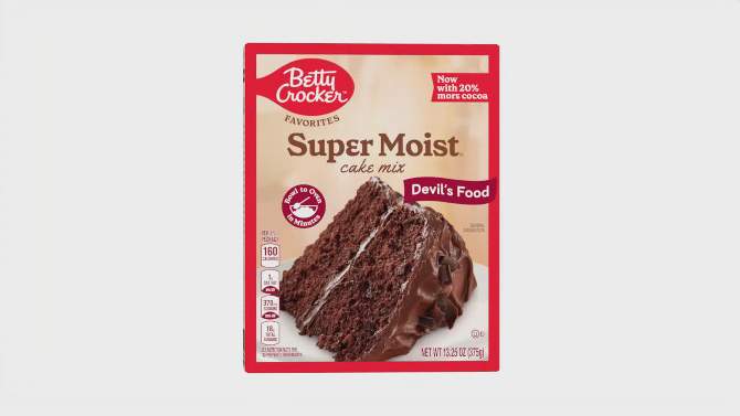 Betty Crocker Devils Food Super Moist Cake Mix - 13.25oz, 2 of 10, play video