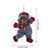 BABYYER Christmas Plush  Doll Ornaments, Santa Claus, Reindeer, Snowman, and Bears Xmas Hanging for Home Holiday Decoration - 3 of 4
