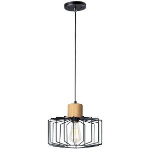 Maxim Lighting Bjorn 1 - Light Pendant in  Black/Natural Wood - 1 of 4