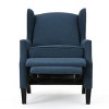 Sapphtopaz Modern Recliner Chair for Bedroom Accent Chair Upholstered Armchair with Wing Back and Studded Push Back Chair for Living Room - 4 of 4