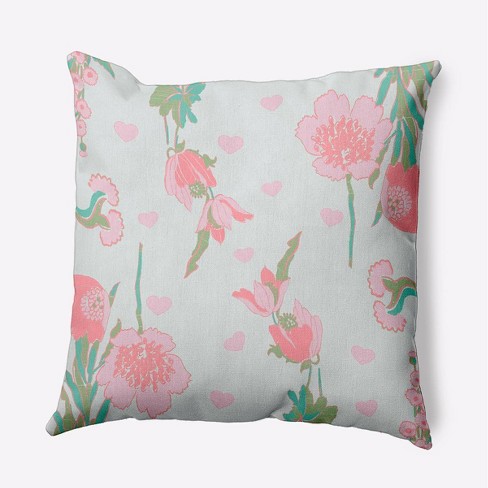 16.5x16.5 Floral Mania 2pc Square Outdoor Throw Pillow Set Pink - Pillow  Perfect : Target