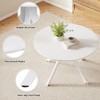 Mid-Century Dining Table for 4-6 Person,47" Round Wooden Dining Tabletop and Metal Frame for Kitchen,Dining Room,Living Room - 2 of 4