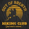 Mens Funny T Shirts Out Of Breath Hiking Club Sarcastic Nature Graphic Novelty Tee for Men - Crazy Dog Men's T Shirt For Campers - 2 of 4