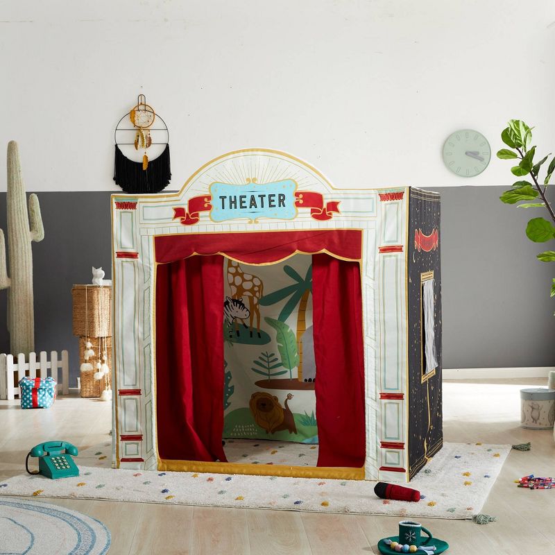 Kids&#39; Play House Theater with Microphone Tent - Wonder &#38; Wise, 4 of 9
