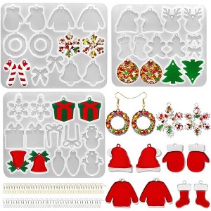 JDICTION Christmas Dangle Earrings - Silicone & Pendant Resin Mold - 1 of 4