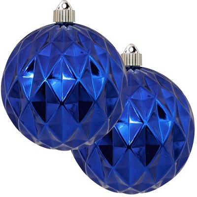 Christmas by Krebs 2ct Azure Blue Shatterproof Christmas Diamond Ball Ornament  6" (150mm)