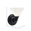 Toltec Lighting Any 1 - Light Sconce in  Matte Black with 7" Italian Ice Shade - 2 of 2