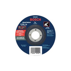 Bosch 4-1/2 in. D X 7/8 in. Aluminum Oxide Abrasive Cut-Off Wheel 1 pc (Case of 25) - 1 of 1