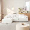 GDFStudio Alaric 103.54" Modern 3-Seater L-Shaped Chenille Upholstered Sectional Sofa with 5 Pillows - 3 of 4