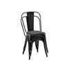 IHOMEADORE 18Inch Industrial Metal Dining Chairs set of 4 - 3 of 3