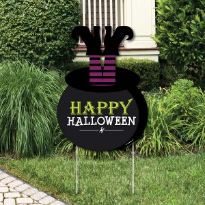 Big Dot of Happiness Happy Halloween - Party Decorations - Witch Party Welcome Yard Sign - 1 of 4