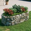 vidaXL Galvanized Iron Gabion Raised Bed - Sturdy and Weather-Resistant, Perfect for Garden/Patio Flower Border, Easy Assembly Required, Silver - 2 of 4