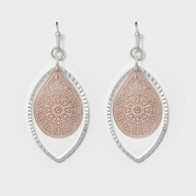 Rose gold shop earrings target