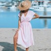 Women's Striped Side Split Midi Cover-Up Dress - Cupshe - 2 of 4