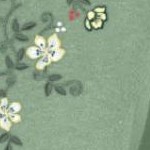 sage flower embroidery