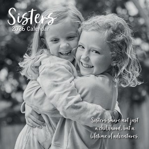 2026 Square Wall Calendar, Sisters, 16-Month Lifestyles Theme with 180 Reminder Stickers (12x12 In) - 1 of 4