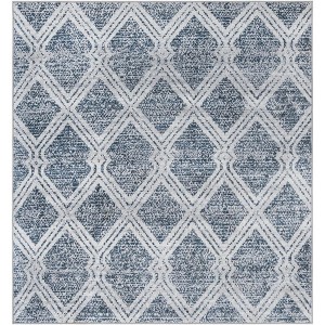 Unique Loom Kamala Washable Collection Area Rug - Modern Trellis - 1 of 4