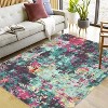 Washable Modern Abstract Rug, Foldable Low-Pile Non-Slip Floor Mat for Living Room, Bedroom, Kitchen, Dining Room Home Decor - 3 of 4