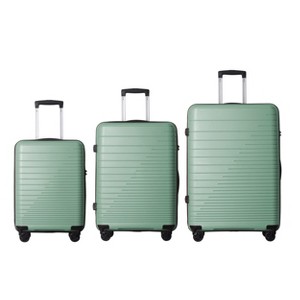 3-Piece Luggage Set, PP Hardshell Suitcases with Spinner Wheels & TSA Lock (20"/24"/28"), Green - 1 of 4