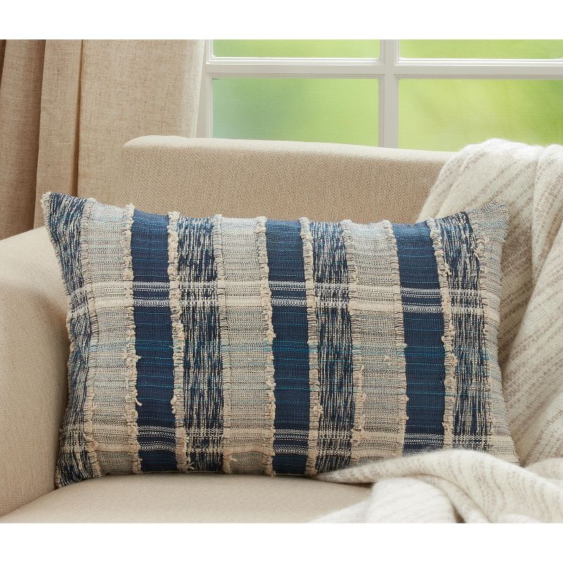Saro Lifestyle Saro Lifestyle Striped Design Woven Cotton Pillow Cover, 3 of 4