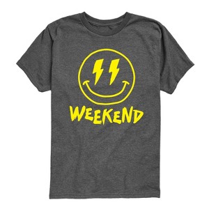 Boys' - Instant Message - Weekend Smile Face Short Sleeve Graphic T-Shirt - 1 of 4