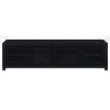 Coaster Home Furnishings Jupiter 4-Door 79" TV Stand Media Console with Framed Glass Panels Black - 3 of 4