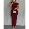 Coolmee Womens One Shoulder Bodycon Ruched Maxi Dress Casual Long Formal Cocktail Wedding Guest Dresses - 2 of 4