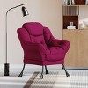 Lazy Chair Modern Soft Comfortable Reading Lounge Accent Sofa Chair with Armrest Side Pocket and Ergonomic Design for Living Room Bedroom - 3 of 4