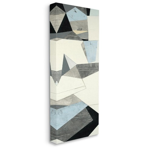 Stupell Industries Geometric Angular Shapes Blue Beige Grey Abstraction Target