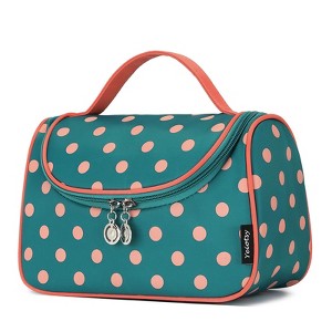 Generic Travel Cosmetic Bag – Polka Dots Makeup Travel Organizer, Hanging Toiletry Bag - 1 of 4