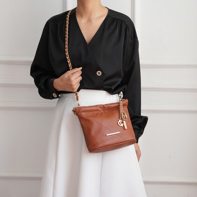 MKF Collection Loriana Quilted Shoulder Bag Stylish Vegan Leather with Spacious Design by Mia K- Black — фото 4