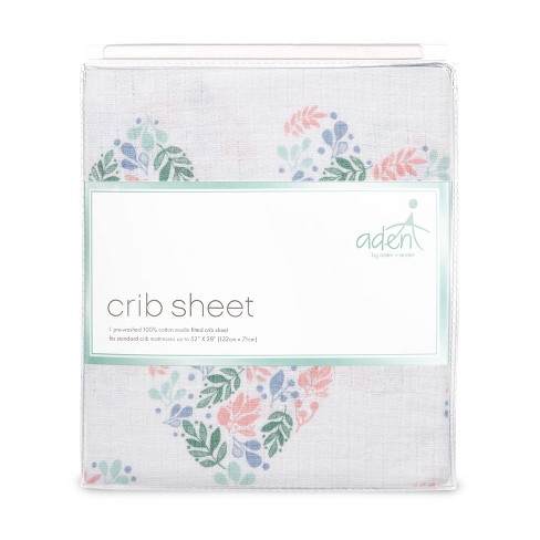 Aden By Aden Anais Crib Sheet Floral Heart Pink Target