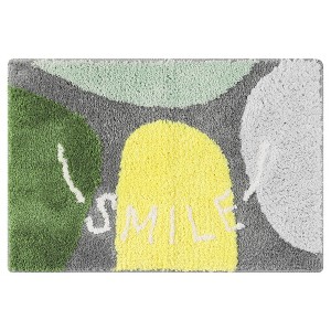 Unique Bargains Cute Words Colorful Stylish Funny Fluffy Machine Washable Bath Rug - 1 of 4