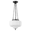 Rennnsan Taylor 1-Light Modern Vintage Matte Black Cone Kitchen Island Pendant Light with Milky White Glass Shade - 4 of 4